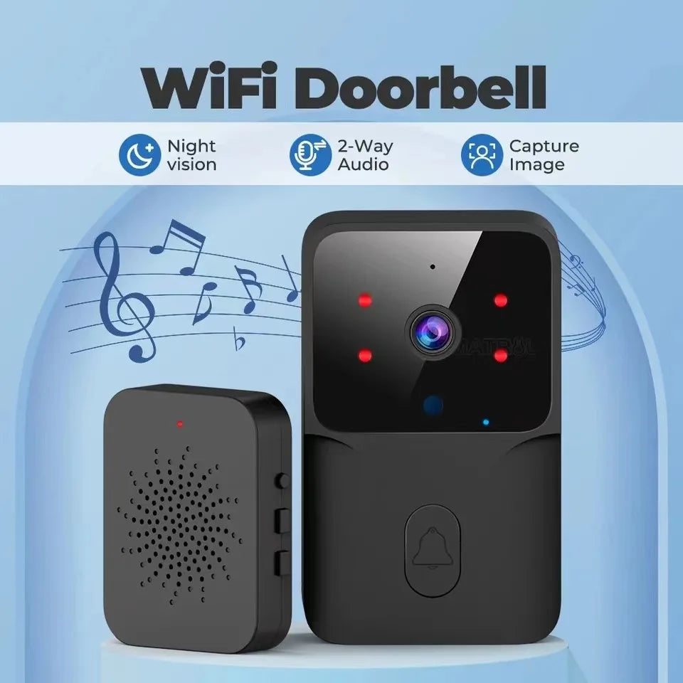 Tuya Wifi Video Doorbell Wireless HD Camera IR Alarm Security Smart Home Door Bell Wifi Intercom for Home