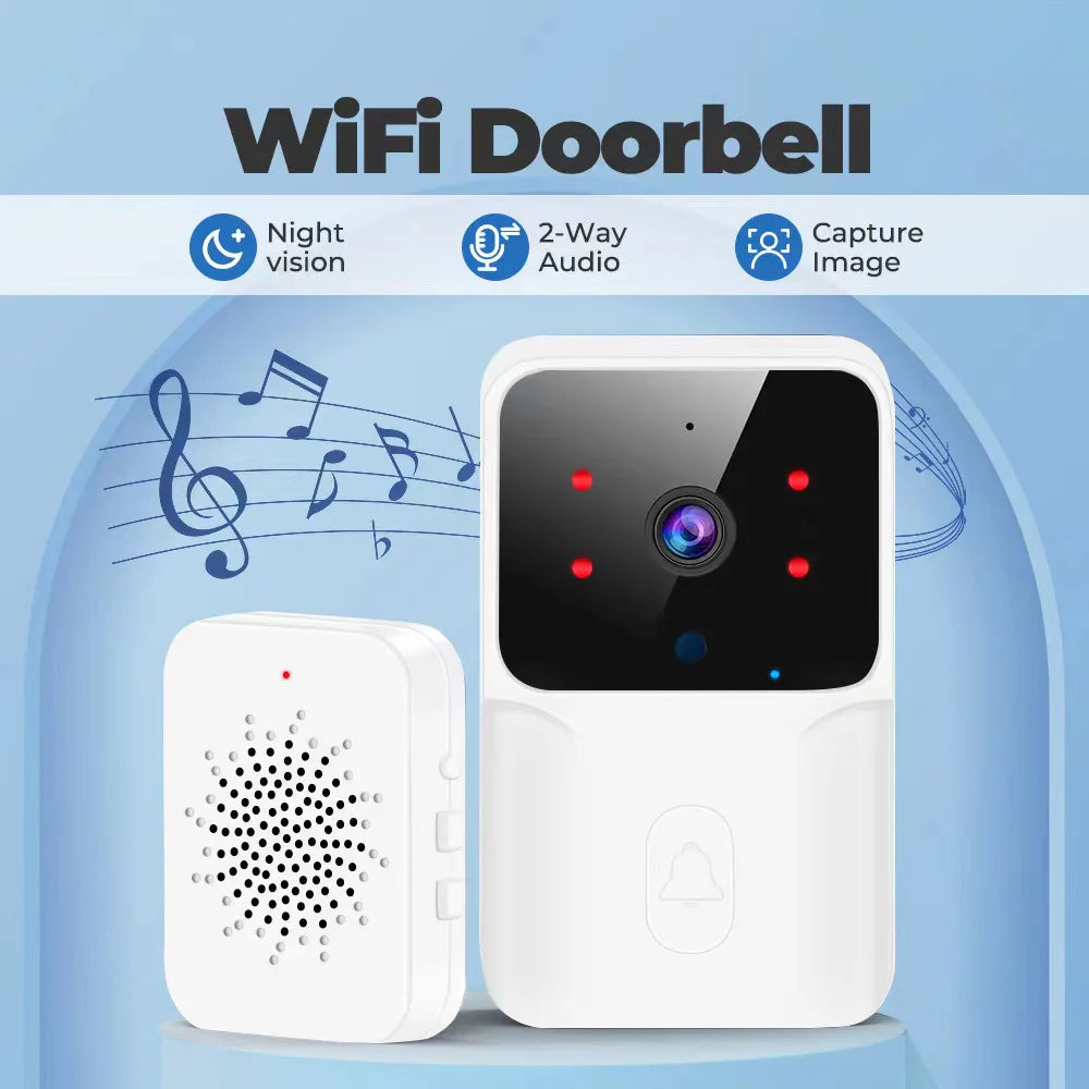 Tuya Wifi Video Doorbell Wireless HD Camera IR Alarm Security Smart Home Door Bell Wifi Intercom for Home