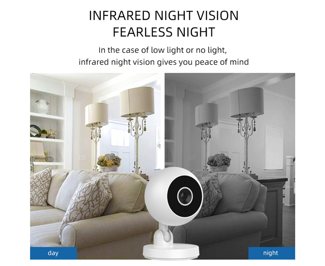 Surveillance Wifi IP Camera Remote Intercom 1080P Webcam Built-In Microphone Infrared Night Vision Wifi Surveillance Camera USB Charging