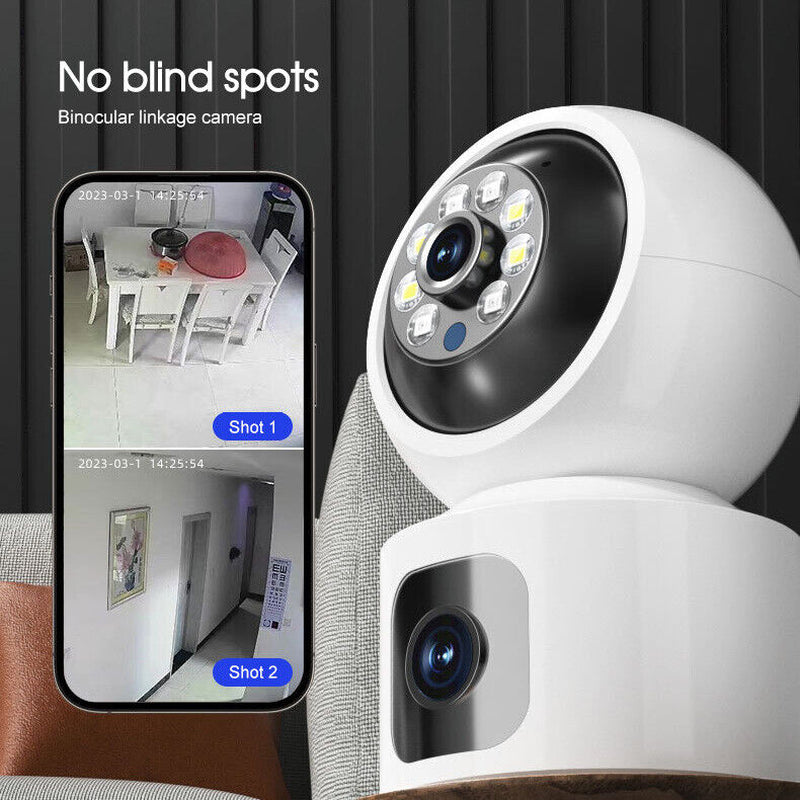 WIFI Camera 2K 4MP Dual Lens Night Vision Camera Home Security Baby IP Monitor