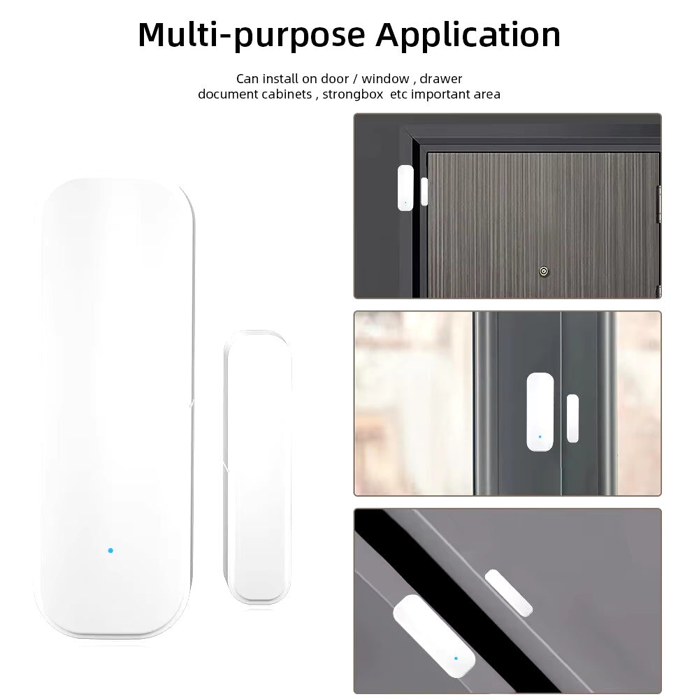 Tuya Wifi Door Sensor Window Entry Sensor Security Burglar Door Sensor Alarm Smart Life Magnetic Door Sensor Alexa Google