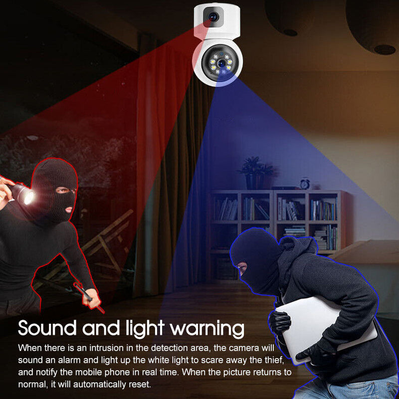 WIFI Camera 2K 4MP Dual Lens Night Vision Camera Home Security Baby IP Monitor